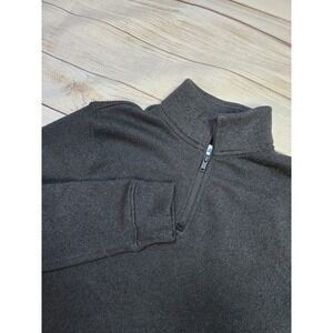 Old Navy Quarter Zip Mock Neck Sweater Long Sleeve Charcoal Gray Mens Small